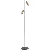 Highlight Lampadaire Trend 2 lumières noir avec bronze cuivré