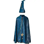Great Pretenders Costumes - Ensemble de sorciers - Bleu av. Bril - - 5-6 ans (110-116) - Costumes