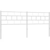 vidaXL Tête de lit de rechange en métal blanc 200 cm