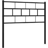 vidaXL Tête de lit de rechange en métal noir 75 cm