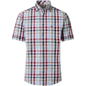 REDMOND Modern Fit Chemise rouge, A carreaux