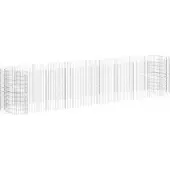 vidaXL Gabion haut-plateau Fer galvanisé 500x100x100 cm