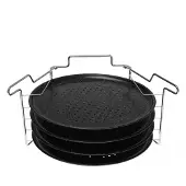 King Hoff set de 4 plaques a pizza avec cadre KH1553