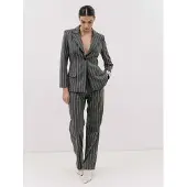 4TAILORS Blazer 'Salsa' gris foncé / blanc