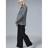 4TAILORS Blazer 'Tissu' noir / blanc