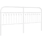 vidaXL Tête de lit de rechange en métal blanc 180 cm