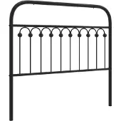vidaXL Tête de lit de rechange en métal noir 107 cm