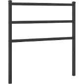 vidaXL Tête de lit de rechange en métal noir 90 cm
