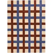 Broste Copenhagen Tapis Edith bleu/beige - 200x300cm