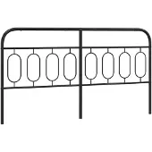 vidaXL Tête de lit en métal noir 193 cm