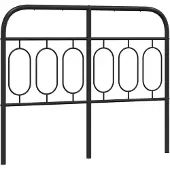 vidaXL Tête de lit de rechange en métal noir 120 cm