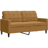 vidaXL Canapé 2 places marron 140 cm velours