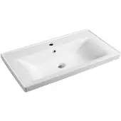 Aqualine Ceramics - Sava lavabo 800x460 mm, avec 1 point d'amorçage, blanc 2080