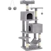Leobert Arbre À Chat - - Gris Clair - 49 X 40 X 155 Cm