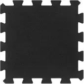 DKD Home Decor Dalles de sol en caoutchouc 9 pcs. noir 16 mm 30x30 cm