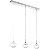 Eglo 93784 Montefio 1 LED Lampe à suspendre 3 flammes blanc clair chrome