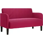 vidaXL Canapé deux places vin rouge 109 cm velours