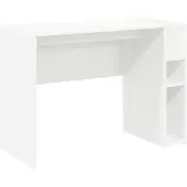 vidaXL Bureau , blanc, en panneaux de particules, 109 x 50 x 78 cm