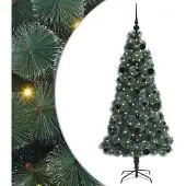 vidaXL Arbre de Noël artificiel pré-éclairé avec ensemble de boules