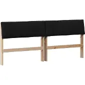 vidaXL Tête de lit rembourrée noire 180 cm Pin massif