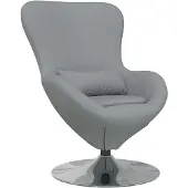 vidaXL Fauteuil œuf Gris clair 63 x 73 x 90 cm tissu