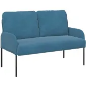 vidaXL Canapés avec coussin 110cm Bleu Contreplaqué