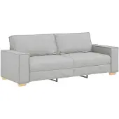 vidaXL Canapé 3 places Gris nuage 180 cm Tissu