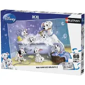 Nathan Puzzle de 60 pièces - - Les 101 Dalmatiens - Blanc - Disney - Scène de la vie