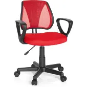 Hjh OFFICE Chaise De Bureau Enfant / Siège De Bureau Enfant Kiddy Cd Tissu Maille Rouge