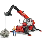 BRUDER - 2129 - Manitou télescopique MRT 2150 avec accessoires
