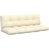 vidaXL Coussins de palette lot de 2 crème tissu