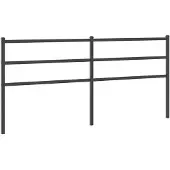 vidaXL Tête de lit en métal noir 193 cm