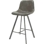 Zijlstra Tabouret Zigi, couleur taupe, revêtement en similicuir, largeur d'assise 47 cm, hauteur d'assise 51 cm