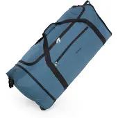 Hauptstadtkoffer blnbag M4 - Grand sac de voyage à roulettes XL avec 2 roulettes, sac à roulettes léger et pliable Travel Bag XXL bagages valise sac de voyage à roulettes 90L,Aquagrün