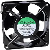SUNON Ventilateur 230V 120x38 K L 144.4m3/h 44dBA (120 mm, 1x), Ventilateur PC, Noir