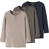 Name it T-Shirt bleu marine / graphite / greige