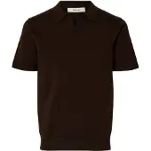 Selected En Maille Polo En Maille Homme Marron XXL