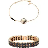Faina Bracelet or / noir / transparent
