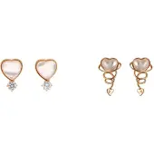 Faina Boucles d'oreilles or / blanc perle