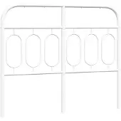 vidaXL Tête de lit de rechange en métal blanc 120 cm