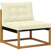 vidaXL Ensemble de canapés d'extérieur avec coussins 6 pièces Nature et Crème