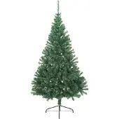 vidaXL Sapin de Noël artificiel pré-éclairé Vert 210 cm PVC