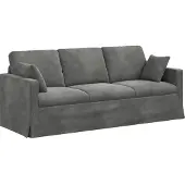 vidaXL Canapé gris foncé 198 x 78 x 80 cm Velours