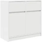 vidaXL Sideboard avec tiroir blanc 80x34x76 cm Bois composite
