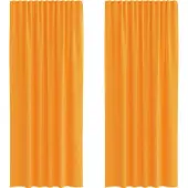 vidaXL Voile Rideaux avec poches pour tringles 2 pcs. Orange