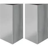 vidaXL Jardinières 2 pcs triangulaire 50x43x75 cm acier galvanisé