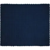 vidaXL Couverture en Fourrure de Lapin Synthétique 4 pcs Bleu Marine