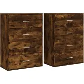 vidaXL Sideboards 2 pcs. Chêne fumé 60x31x84 cm Bois composite