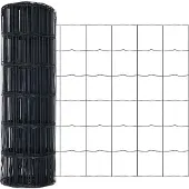 vidaXL Clôture Euro Gris 0,6 x 10 m Fer revêtu de PVC