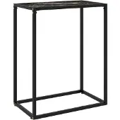 vidaXL Table console Noir 60x35x75 cm Verre trempé